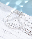 0.5ct Marquise Cut Simulated Diamond Chevron Wedding Band 14k White Gold Plated