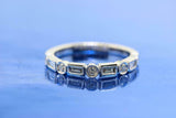1.3ct Baguette Cut Diamond Half Eternity Wedding Band Ring 14k White Gold Finish
