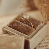 0.4ct Oval Simulated Diamond Solitaire Engagement Ring 14k Yellow Gold Plated