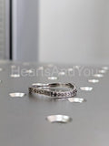 0.3ct Round Black Simulated Diamond Vintage-Inspired Band 14k White Gold Plated
