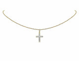 1.3ct Round Cut Diamond Iced Jesus Cross Pendant 14k Yellow Gold Finish NO CHAIN