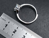 2.3ct Engagement Ring Oval Cut Blue Aquamarine Solitaire 14k White Gold Finish