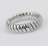 3ct Round Cut Diamond Unique Wedding Engagement Ring Band 14k White Gold Finish