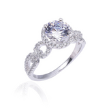 3ct Round Cut Diamond Engagement Ring 14k White Gold Finish Halo Stylish Unique