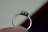 2.3ct Engagement Ring Oval Cut Peridot Stylish Partywear 14k White Gold Finish