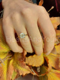 0.4ct Cushion Simulated Diamond Solitaire Engagement Ring 14k Yellow Gold Plated