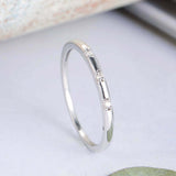 0.2ct Round Cut VVS1 Diamond Wedding Band Fancy Minimalist 14k White Gold Finish