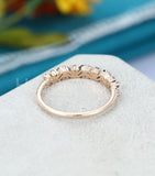 0.5ct Baguette Cut Simulated Sapphire Half Eternity Band 14k Yellow Gold Plated