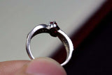 2.25ct Engagement Ring Round Cut Pink Ruby Swirl Twist 14k White Gold Finish
