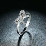 2ct Round Cut Diamond Engagement Ring 14k WhiteGold Finish Knot Solitaire Design
