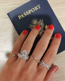 3.5ct Emerald Cut Diamond Wedding Ring Band 14k White Gold Finish Stylish Iced
