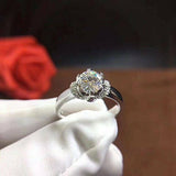 2.5ct Round Cut VVS1 Diamond Stylish Engagement Ring 14k White Gold Finish