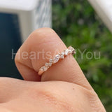 0.4ct Marquise Simulated Diamond Half Eternity Wed Band 14k Yellow Gold Plated
