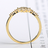 1.5ct Round Cut Diamond Engagement Ring 14k Yellow Gold Finish Flower Solitaire