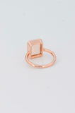 2ct Engagement Ring Emerald Cut Peach Morganite Solitaire 14k Rose Gold Finish
