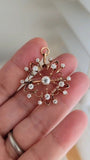 1ct Round Cut Moissanite Floral Stylish Pendant 14k Yellow Gold Plated NO CHAIN
