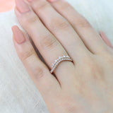 Half Eternity Wedding Ring Band 1.3ct Round Cut Diamond 14k Rose Gold Finish
