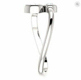 1Ct Pear Round Cut Diamond Two Stone Bypass Engagement Ring 14K White Gold Over