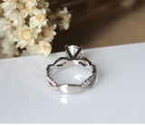 1.6ct Round Cut Diamond Engagement Ring 14k White Gold Finish Infinity Solitaire