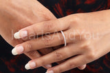 0.5ct Round Cut Moissanite Half Eternity Women Wedding Band 14K Rose Gold Plated