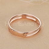 0.12ct Round Cut Moissanite Anniversary Women Wedding Band 14k Rose Gold Plated
