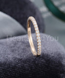 0.2ct Round Cut Moissanite Half Eternity Women Wedding Band 14k Rose Gold Plated
