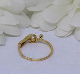 0.4ct Round Cut VVS1 Diamond Engagement Ring Musical Note 14k Yellow Gold Finish