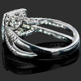2.24ct Round Cut Diamond Engagement Ring Split Shank Halo 14k White Gold Finish