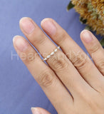 0.3ct Marquise Simulated Diamond Single Prong Wedding Band 14k YellowGold Plated