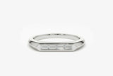 1ct Wedding Band Baguette Cut Diamond Horizontal Channel Set 14k White Gold Over