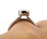 5Ct Pear Cut Diamond Split Shank Solitaire Engagement Ring 14K White Gold Finish