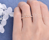 0.5ct Round Cut Moissanite Half Eternity Milgrain Wed Band 14k Rose Gold Plated