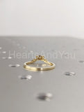 0.3ct Baguette Cut Simulated Diamond Curved Wedding Band 14k Yellow Gold Plated