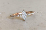 1.4ct Round Cut Diamond Engagement Ring Accents Solitaire 14k Rose Gold Finish
