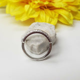 Half Eternity Wedding Ring Band 2ct Round Cut VVS1 Diamond 14k White Gold Finish