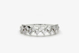 0.85ct Wedding Ring Band Baguette Cut Diamond Half Eternity 14k White Gold Over