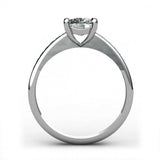 1.4ct Cushion Cut Diamond Accent Solitaire Engagement Ring 14k White Gold Finish
