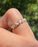 0.2ct Marquise Simulated Diamond Half Eternity Open Cuff Band 14k Gold Plated