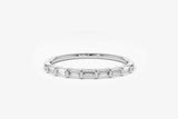 1.2ct Baguette Diamond Eternity Anniversary Wedding Band 14k White Gold Finish