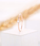 0.2ct Princess Simulated Diamond Solitaire Engagement Ring 14k Rose Gold Plated