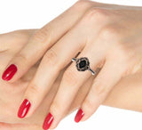 2ct Oval Cut Diamond Engagement Ring Milgrain Halo Solitaire 14k RoseGold Finish