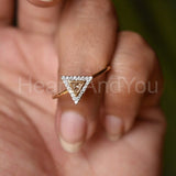 0.6ct Trillion Simulated Morganite Halo Engagement Ring 14K Yellow Gold Plated