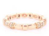 0.5ct Round Cut Moissanite Irish Stackable Wedding Band 14k Rose Gold Plated