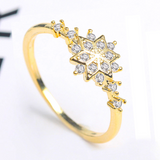 1.5ct Round Cut Diamond Engagement Ring 14k Yellow Gold Finish Flower Solitaire
