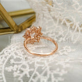 2ct Cushion Cut Simulated Morganite Cocktail Engagement Ring 14k RoseGold Plated