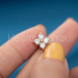 1ct Round Cut Moissanite Dainty Cluster Pendant Chain 14k Yellow Gold Plated