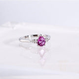 0.5ct Pear Simulated Pink Sapphire Trilogy Engagement Ring 14k White Gold Plated