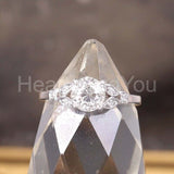 2.1ct Round Cut Moissanite Solitaire with Accents Ring 14k White Gold Plated