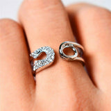 1.2ct Round Cut VVS1 Diamond Engagement Ring 14k White Gold Finish Unique Design