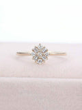 1ct Baguette Cut Diamond Engagement Ring Minimalist Thin 14k Rose Gold Finish